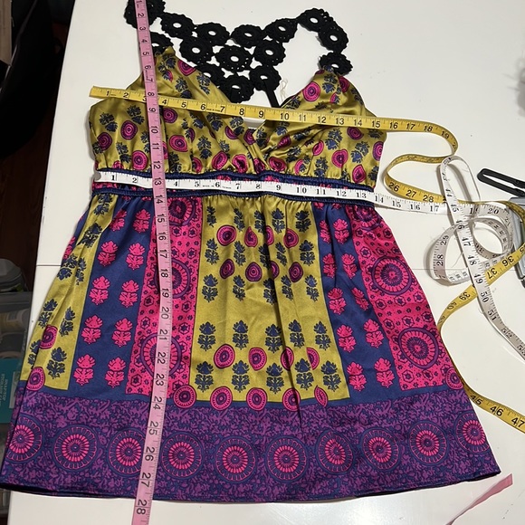 NWT Gorgeous Hale Bob 100% Silk and Crochet Camisole Type Top Size S - Picture 6 of 11